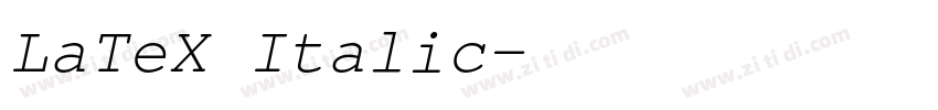 LaTeX Italic字体转换